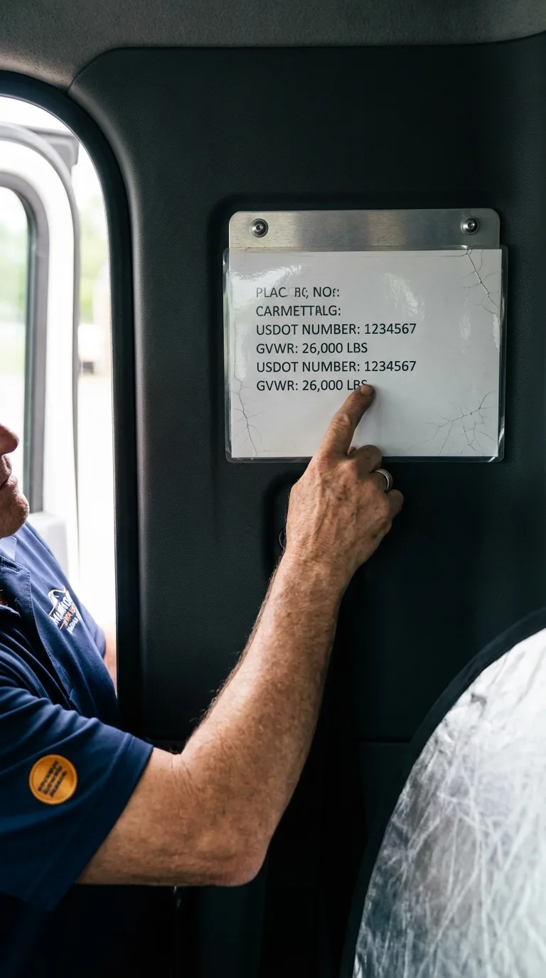 USDOT licensing placard verification in Tallassee